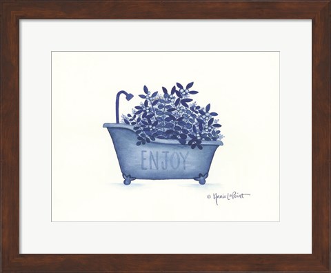 Framed Enjoy Tub Print