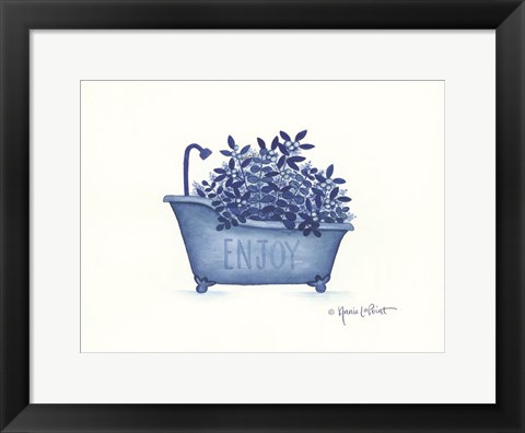 Framed Enjoy Tub Print