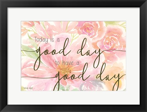 Framed Floral Good Day Print