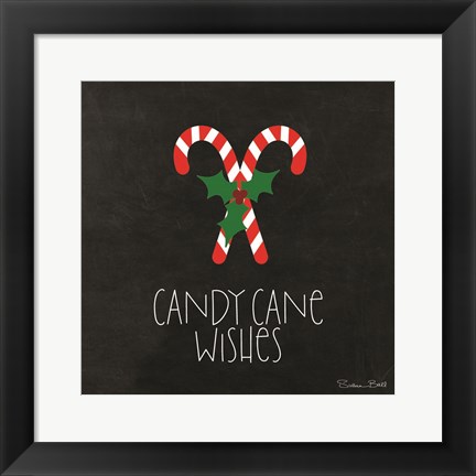 Framed Candy Cane Wishes Print