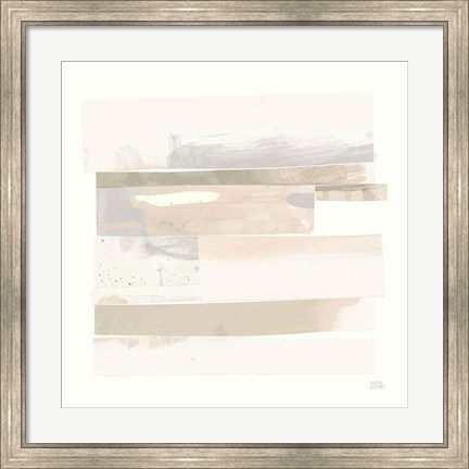 Framed Stacks III Neutral Print