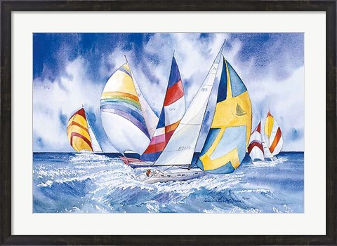 Framed Sailboats Print