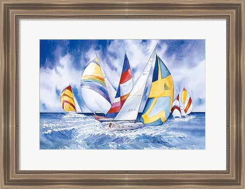 Framed Sailboats Print