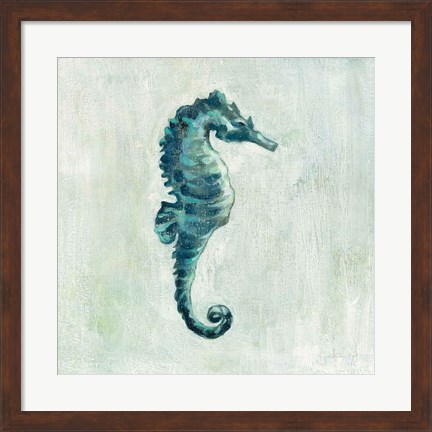 Framed Indigo Sea Life I Print