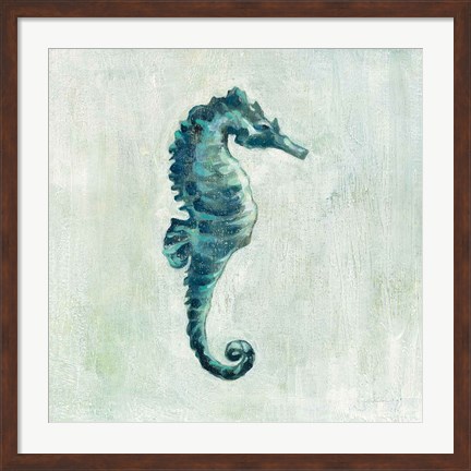 Framed Indigo Sea Life I Print