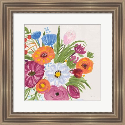 Framed Vintage Floral IV v2 Print