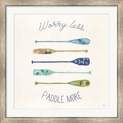 Framed Otomi Lake VII Paddles Print