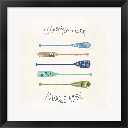 Framed Otomi Lake VII Paddles Print