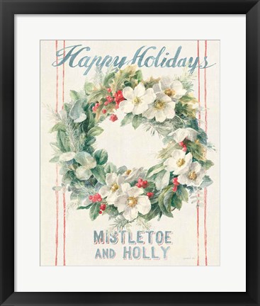 Framed Floursack Holiday Bright II Print