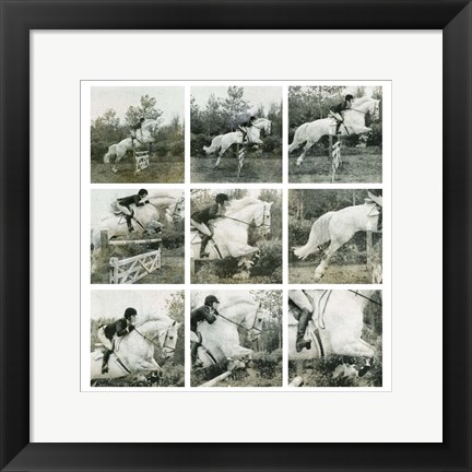 Framed Jumping Horse Print