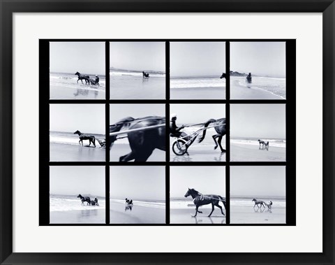 Framed Trotter at the Beach Print