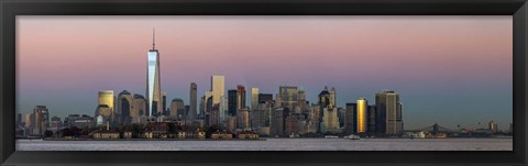 Framed NYC Panoramic At Sunset 1 Print