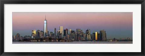 Framed NYC Panoramic At Sunset 1 Print