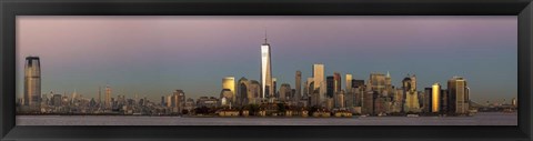 Framed NYC Panoramic At Sunset 3 Print