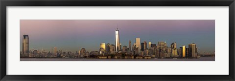 Framed NYC Panoramic At Sunset 3 Print