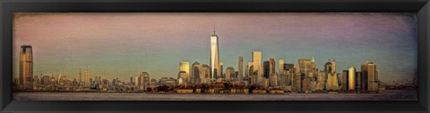 Framed NYC Panoramic At Sunset 4 Print