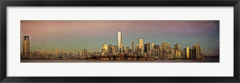 Framed NYC Panoramic At Sunset 4 Print