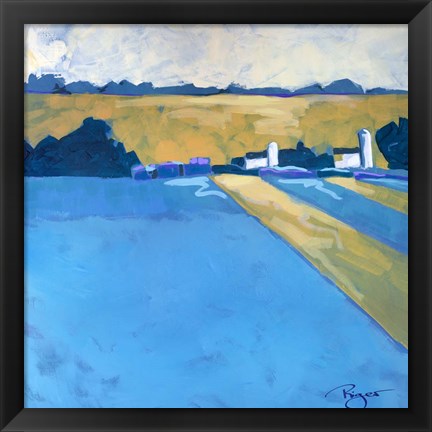 Framed Serenity on the Farm - Blue Print