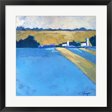 Framed Serenity on the Farm - Blue Print