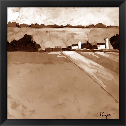 Framed Serenity on the Farm - Brown Print