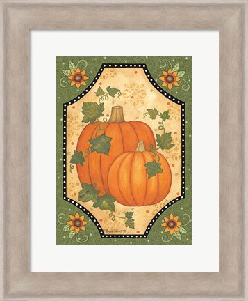 Framed Pumpkins &amp; Sunflowers Print