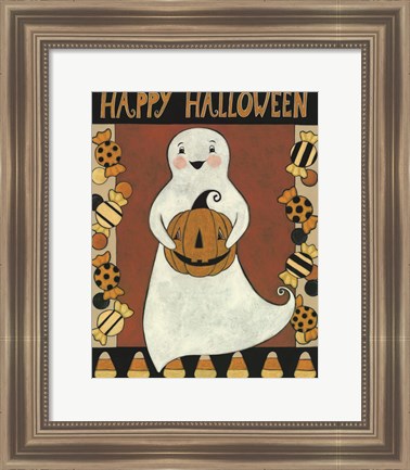 Framed Ghosts with Treats Print