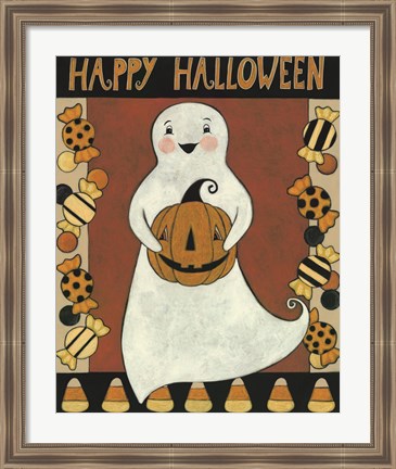 Framed Ghosts with Treats Print