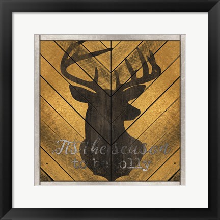 Framed Tis the Season Deer Print