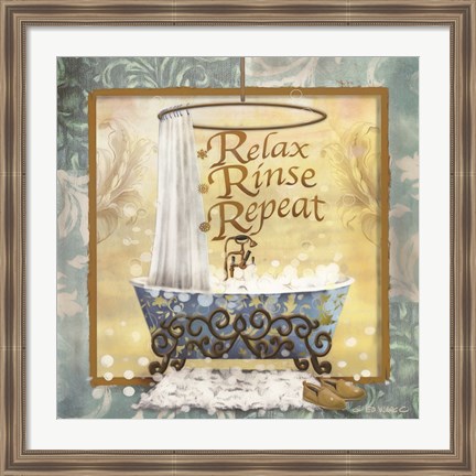 Framed Relax, Rinse, Repeat Print