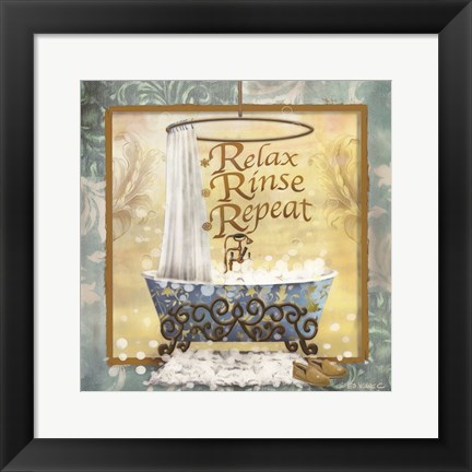 Framed Relax, Rinse, Repeat Print