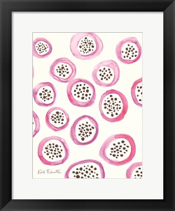 Framed D is for Dragon Fruit I Print