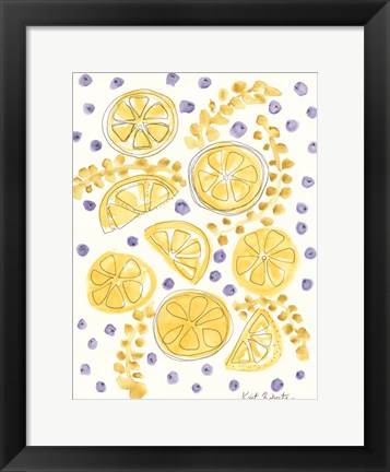 Framed Blueberry Lemons Print