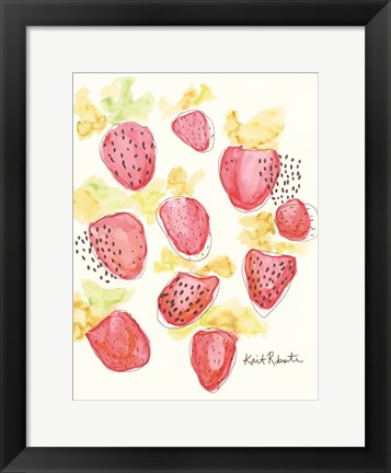 Framed Strawberry Patch Print