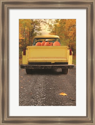 Framed Yellow Pumpkin Hauler Print