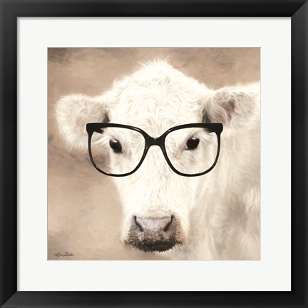 Framed See Clearly Cow Print