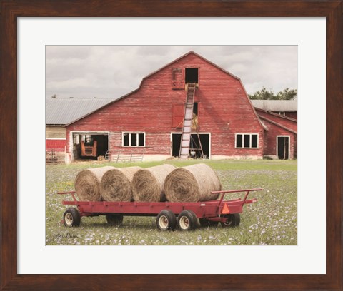 Framed Clayton Hay Wagon Print