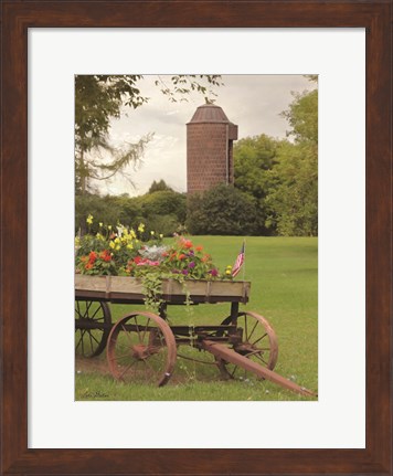 Framed Clayton Flower Wagon Print