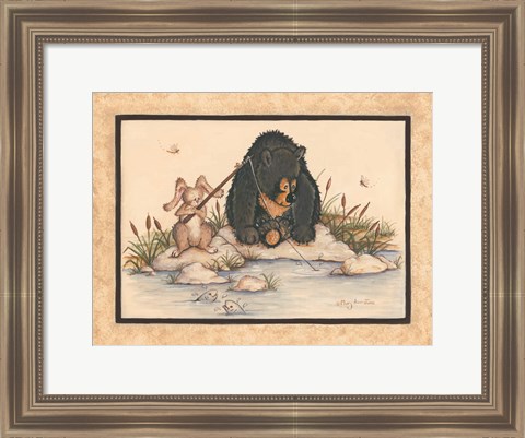 Framed Gone Fishing Print